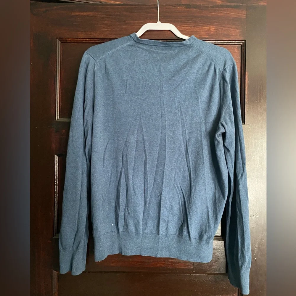 Banana Republic Luxury Blend Men's Slate V-Neck Sweater